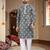  grey embroidered  silk only men's kurta