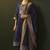 Navy blue jacquard silk blend straight kurta set with dupatta