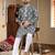  grey embroidered  silk only men's kurta