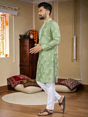  pista embroidered  silk only men's kurta 5