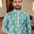  sky blue embroidered  silk only men's kurta