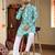 sky blue embroidered  silk only men's kurta
