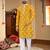  yellow embroidered  silk only men's kurta