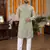  grey embroidered  silk only men's kurta
