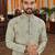  grey embroidered  silk only men's kurta