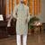  grey embroidered  silk only men's kurta