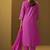 Women's light pink pure cotton embroidered kurta set with dupatta