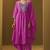 Women's light pink pure cotton embroidered kurta set with dupatta