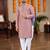  pink embroidered  silk only men's kurta