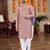  pink embroidered  silk only men's kurta