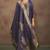 Women's lilac jacquard art silk straight kurta set with cotton bottom & silk blend dupatta