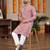  pink embroidered  silk only men's kurta
