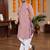  pink embroidered  silk only men's kurta