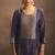 Women's lilac jacquard art silk straight kurta set with cotton bottom & silk blend dupatta