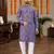  purple embroidered  silk only men's kurta
