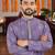  purple embroidered  silk only men's kurta