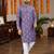  purple embroidered  silk only men's kurta