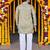 Wedding chiku embroidered  silk men's short kurta only
