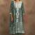 Women's dusty green jacquard art silk straight kurta set with cotton bottom & silk blend dupatta