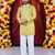 Wedding yellow embroidered  silk men's short kurta only
