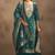 Women's rama green jacquard art silk straight kurta set with dupatta