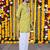 Wedding yellow embroidered  silk men's short kurta only