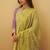 Light pink roman silk embroidered flared kurta set dupatta