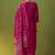 Pink chinon embroidered kurta set with jacquard dupatta