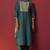 Green chinon embroidered kurta set with jacquard dupatta