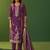 Purple jacquard art silk kurta set with cotton bottom & silk jacquard dupatta