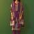 Purple jacquard art silk kurta set with cotton bottom & silk jacquard dupatta