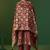 Wine jacquard art silk kurta set with cotton bottom & silk jacquard dupatta