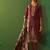 Wine jacquard art silk kurta set with cotton bottom & silk jacquard dupatta