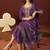 Purple chinnon embroidered kurta set with dupatta