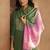 Green cotton blend embroidered kurta pant with chanderi jacquard dupatta