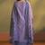 Lilac jacquard art silk kurta set with cotton bottom & silk jacquard dupatta