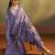 Lilac jacquard art silk kurta set with cotton bottom & silk jacquard dupatta