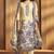 Cream jacquard art silk kurta set with cotton bottom & silk jacquard dupatta