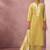 Yellow pure cotton schiffli embroidered straight kurta set dupatta