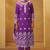 Purple pure cotton schiffli embroidered straight kurta set dupatta