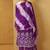 Purple pure cotton schiffli embroidered straight kurta set dupatta