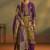 Wine jacquard art silk fla wine kurta set with cotton bottom & silk blend dupatta