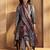Grey jacquard art silk fla grey kurta set with cotton bottom & silk blend dupatta