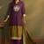 Wine jacquard art silk kurta set with cotton bottom & silk blend dupatta