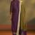 Wine jacquard art silk kurta set with cotton bottom & silk blend dupatta