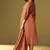 Women's orange pure cotton embroidered kurta set with dupatta