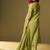 Women's green pure cotton embroidered kurta set with dupatta