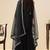 Women black georgette handwork embroidered straight kurta with sharara & net dupatta