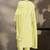 Yellow pure cotton schiffli embroidered straight kurta set with cotton pants, inner & najmin chiffon dupatta