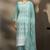 Sky blue pure cotton schiffli embroidered straight kurta set with cotton pants, inner & najmin chiffon dupatta